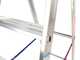 Marchetti CLIMB 04, 4 gradini, 1.75 m - Scalandrino in alluminio con cavalletto - Altezza stimata operativa 2.75 m