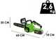 Greenworks GD24CS30 - Elettrosega a batteria 24V 10Ah - Lama da 30cm