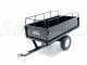 GeoTech MAXI - Carrello ribaltabile trainato in acciaio per trattorino tagliaerba - 145x71(h 32 cm)