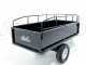 GeoTech MAXI - Carrello ribaltabile trainato in acciaio per trattorino tagliaerba - 145x71(h 32 cm)