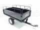 GeoTech MAXI - Carrello ribaltabile trainato in acciaio per trattorino tagliaerba - 145x71(h 32 cm)