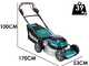 Makita DLM462Z - Tagliaerba semovente a batteria - 4x18V/5Ah - Taglio 46 cm