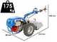 EuroMech BLITZ 120 - Motocoltivatore a benzina - Honda GX390 - 13 HP