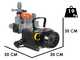 Kit motopompa elettrica da irrorazione con carrello - Comet MTP BPX25 PP - Per prodotti chimici e acidi