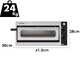 Prismafood SMALL BASIC 1/40 VETRO 2T - Forno elettrico per pizza - 2 Teromostati