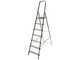 Facal Golden GLD/7, 7 gradini, 2.08 m - Scalandrino in alluminio con cavalletto - Altezza stimata operativa 3.35 m