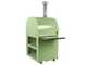 Clementi Gold - Forno a legna per pizza da esterno con carrello - Camera di cottura 80 x 60 - 4 pizze - Verde
