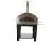 OUTLET - DIFETTI ESTETICI - Rossofuoco Nonna Luisa Rosso - Forno a legna da esterno con carrello