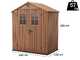 OUTLET - PICCOLI DIFETTI ESTETICI - Keter Darwin marrone - Casetta da giardino - Con finestre frontali - 190x122x221 cm