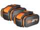 Worx Nitro WX099 - Compressore a batteria portatile - 2 x 20 V / 4 Ah - Caricabatterie Doppio