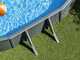 Gre Anthracite Ovale 730x375x132 cm - Piscina fuori terra in acciaio