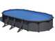 Gre Anthracite Ovale 730x375x132 cm - Piscina fuori terra in acciaio