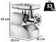OUTLET - PICCOLI DIFETTI ESTETICI - Fimar TC32TN - Tritacarne elettrico - Corpo in acciaio Inox - Gruppo di macinazione in alluminio - 230V