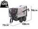 Idromatic Eco 120.11 - Idropulitrice ad acqua calda professionale - 130 bar - 660 lt/h - Monofase