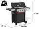 Weber Spirit E-415 - Barbecue a gas - Ripiani laterali ripiegabili