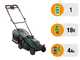 Bosch Rotak18V-32 - Tagliaerba a batteria - 18V/4Ah - Taglio 32 cm + in omaggio 2 batterie 18V 4Ah e caricatore