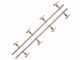 Coppia aste inox irrorazione con getti a farfalla in ottone 4+4