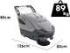 Comet CSW 900B - Spazzatrice semovente a batteria con cesto di raccolta - 12V - SENZA BATTERIE E CARICABATTERIE
