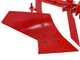 Aratro reversibile voltaorecchio V180-05 con attacco a due bulloni registrabile e barra portattrezzi - Per motocoltivatori da 6-10HP