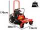 GeoTech ZTM 107-200 - Trattorino rasaerba professionale a raggio zero - Scarico laterale - Motore 546cc