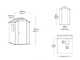 OUTLET - PICCOLI DIFETTI ESTETICI - Garofalo Tuscany Evo 80 Pagoda - Casetta porta attrezzi - Con finestra - 82.5x82.5x198 cm