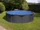 Gre Anthracite Rotonda &Oslash;350 x 132 cm - Piscina fuori terra in acciaio