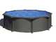 Gre Anthracite Rotonda &Oslash;350 x 132 cm - Piscina fuori terra in acciaio