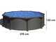 Gre Anthracite Rotonda &Oslash;350 x 132 cm - Piscina fuori terra in acciaio