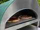 Pizza Party Emozione Acquamarina - Forno a gas per pizza da esterno - Camera di cottura 40x70 cm - Piano cottura in refrattario