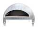 Pizza Party Emozione Acquamarina - Forno a gas per pizza da esterno - Camera di cottura 40x70 cm - Piano cottura in refrattario
