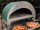 Pizza Party Emozione Acquamarina - Forno a gas per pizza da esterno - Camera di cottura 40x70 cm - Piano cottura in biscotto