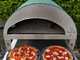 Pizza Party Emozione Acquamarina - Forno a gas per pizza da esterno - Camera di cottura 40x70 cm - Piano cottura in biscotto