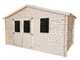 Alce Sara 396x396 - Casetta da giardino in legno - Con finestre - 396x396x236
