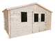 Alce Sara 396x396 - Casetta da giardino in legno - Con finestre - 396x396x236