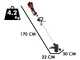 Geotech X-Line BC-40V - Decespugliatore a batteria - 40V - SENZA BATTERIA E CARICABATTERIE