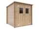 Alce Vibo 198x198 - Casetta da giardino in legno - Con finestre frontali - 198x198x195 cm