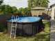 Gre Anthracite Ovale 500x300x132cm - Piscina fuori terra in acciaio