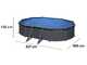 Gre Anthracite Ovale 500x300x132cm - Piscina fuori terra in acciaio