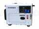 Hyundai DHY8000SE - Generatore di corrente diesel  silenziato carrellato con AVR 6.3 kW - Continua 6 kW Monofase + ATS