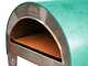 Pizza Party Ardore Acquamarina - Forno a gas per pizza da esterno - Camera di cottura 40x40 cm - Piano cottura in mattoni refrattari