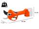 Stocker Magma E-40 TP - Forbice elettrica da potatura - 21 V - Diametro di taglio 40 mm - SENZA BATTERIA E CARICABATTERIA