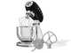 Smeg SMF04BLEU Nero - Impastatrice Planetaria - Vasca in Inox da 4,8 litri
