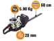 BlackStone HTB-2560 - Tagliasiepi a scoppio - Lama da 60 cm - 25.4 cc