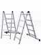 Facal Pinna - Trabattello in alluminio - Trasformabile in due scale - Altezza 3,10m