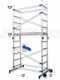 Facal Pinna - Trabattello in alluminio - Trasformabile in due scale - Altezza 3,10m