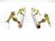 Coppia aste inox irrorazione con getti a farfalla in ottone 5+5 completo di supporti INOX
