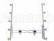 Coppia aste inox irrorazione con getti a farfalla in ottone 5+5 completo di supporti INOX
