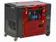 GeoTech-Pro DGP8000SE-3 - Generatore di corrente diesel silenziato carrellato con AVR 6 kW - Continua 5.5 kW Trifase + ATS