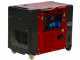 GeoTech Pro DGP8000SE - Generatore di corrente diesel silenziato carrellato con AVR 6 kW - Continua 5.5 kW Monofase