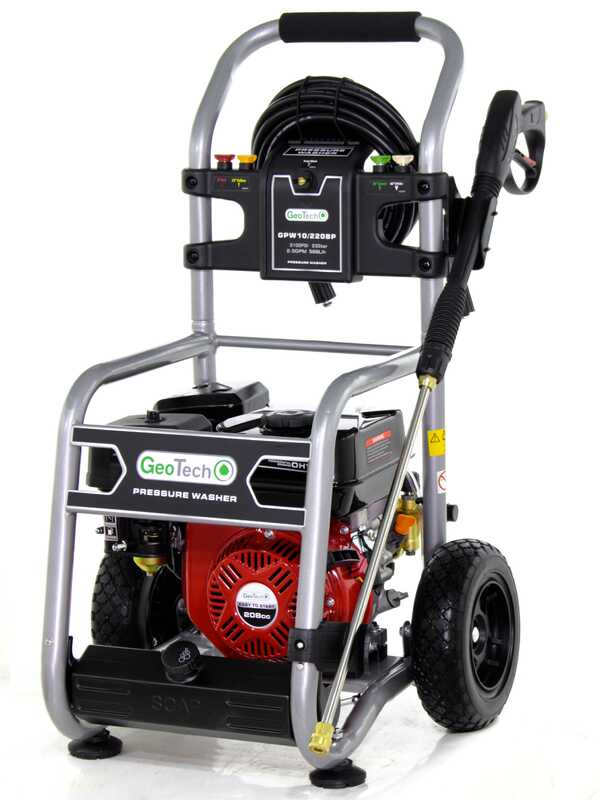 GeoTech GPW 10/220 BP - Idropulitrice a scoppio semiprofessionale - 233 bar - 568 L/h - motore a benzina 208cc 7 HP